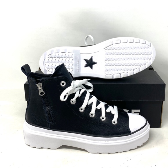 Converse Chuck Taylor Lugged Lift Platform Leather Casual Shoe Kid Women A05540C - Picture 3 of 10